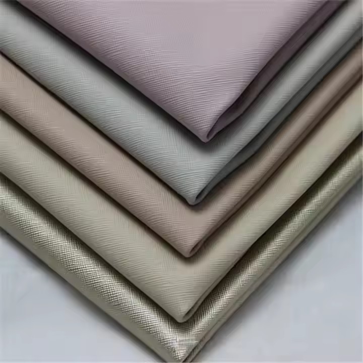 1.2MM Saffiano Wear Resistant PVCLeather Fabric Embossed Pattern Artificial Leather Case Handbags Shoes Stationery Glasses