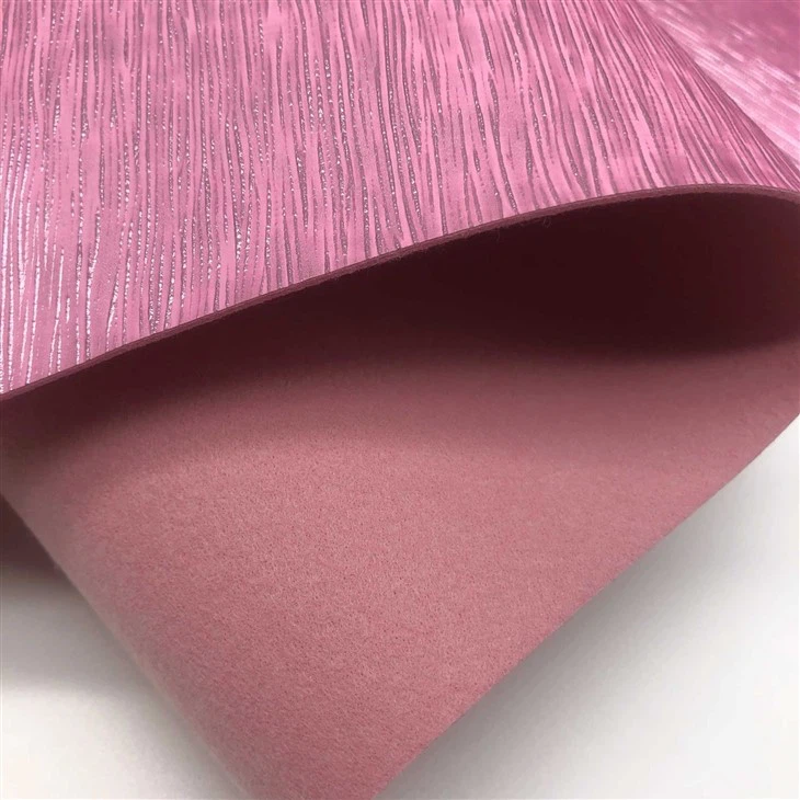 1.4 mm Embossing Backing Synthetic Mid Peeling Strength Space Leather Shoes Upper Leather Material Fabric