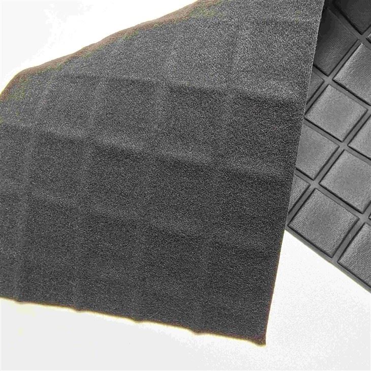 Black Patterned PVC Leather For Car Seat Handbag Book Cover Shoe & Packaging Decorative Use Durable Fabric Product