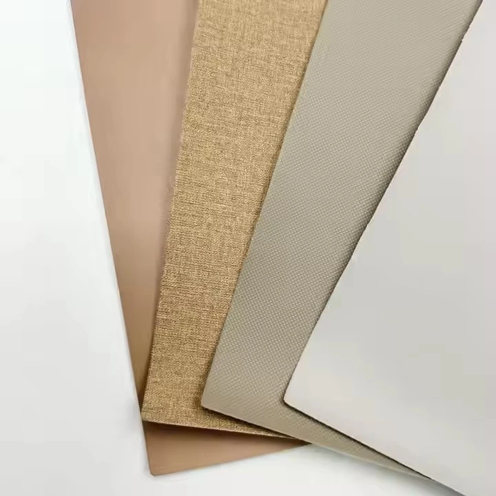 Hot Selling Abrasion Resistant Color Change Thermal PU Embossed Synthetic Leather Fabric For Book Hard Cover Making