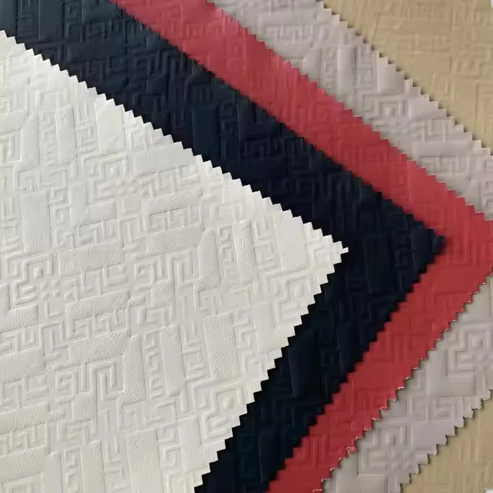 PU Synthetic Artificial Fabric Leather Viscose Backing 0.4mm Faux Leather For Jacket Coat Cloth Garment