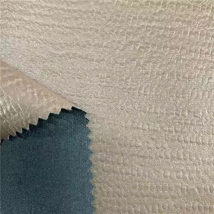 PU Synthetic Artificial Leather For Fashion Garment/ Coat/ Jacket With Soft Feeling Various Emboss Designs