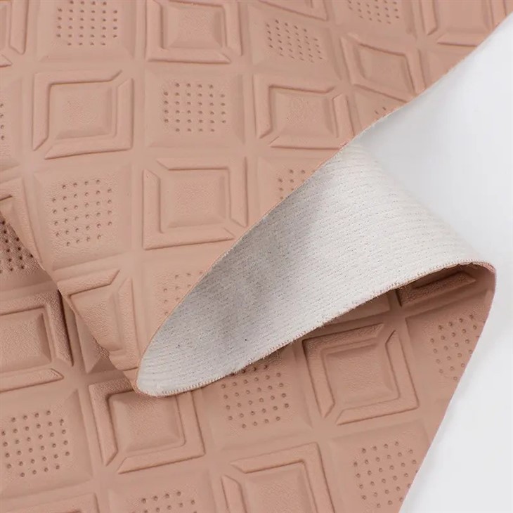 PVC Diamond Punching Embossed Style Artificial Synthetic Leather For Car Foot Car Seats Sofa Decorate Bag Faux Leather Fabric