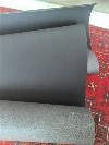 Black PU NUBUCK Synthetic Leather Fabric