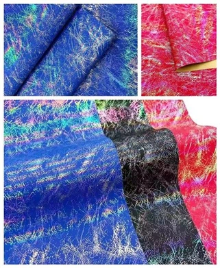 Colourful Shiny Stamping Foiled Gold Silver Leather PU Metallic Synthetic Leather Fabric For Furniture Sofa Bag Crafts