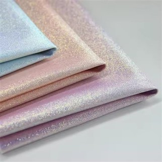 Embossed Glitter Cinderella Fabric PU Leather Elastic Cotton Backing For Baby Lady Shoes Home Textile