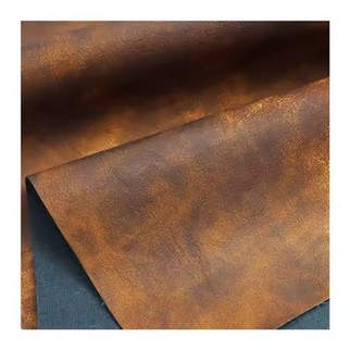 Retro Apparels Material Vintage Wash Leather Fabric Pu Leather For Garments Clothes Clothing Washing Fabric